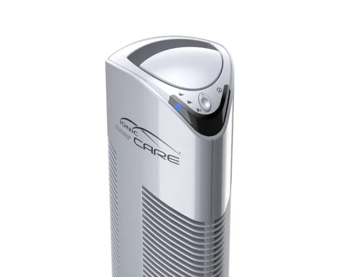 Čistička vzduchu Ionic-CARE s rozsvícenou diodou, barva stříbrná