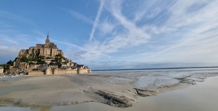 Pohled na Mont-Saint-Michel.