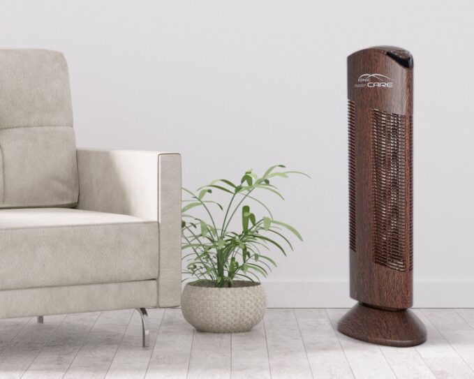 Čistička vzduchu Ionic-CARE exotické dřevo wenge interiér